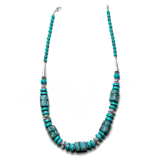 Trade Bead and Turquoise Necklace